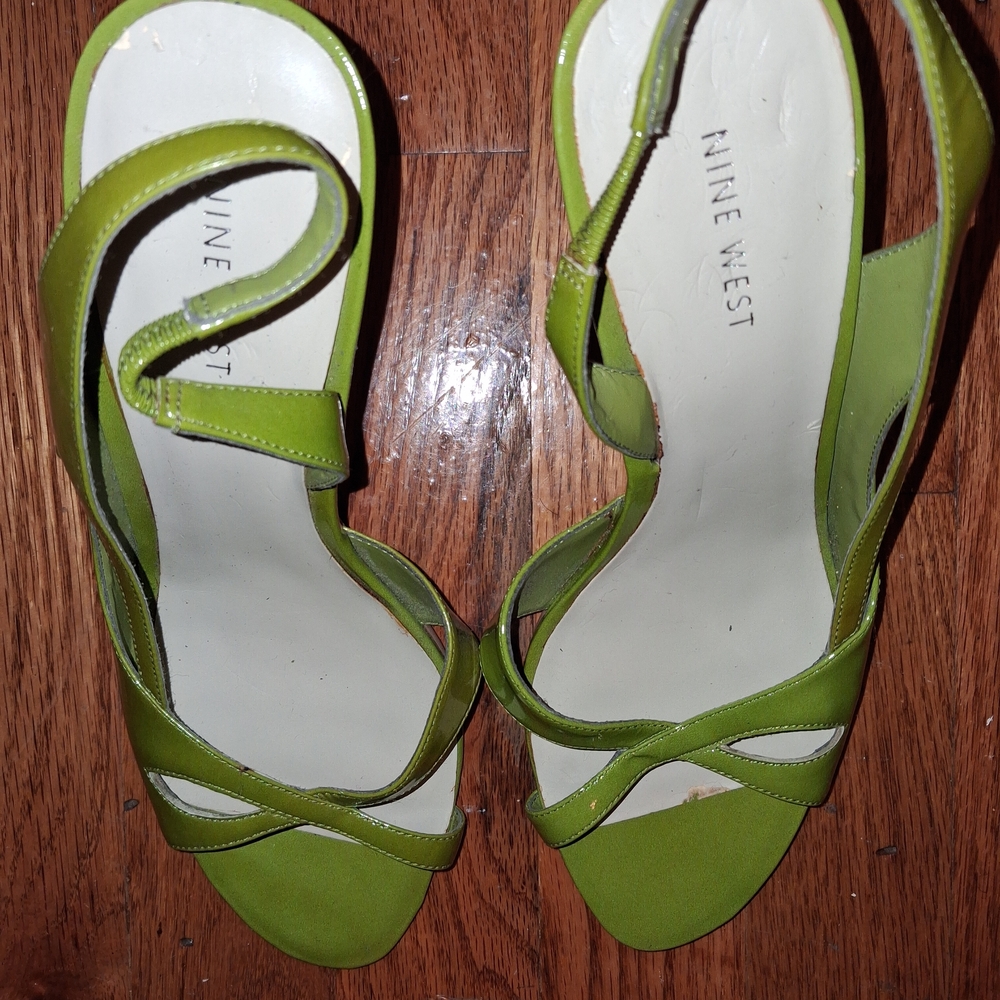 Nine West Lime Green Strappy Heels